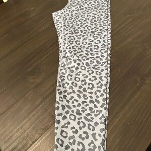 Source Unknown Blue Leopard Print Leggings